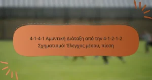4-1-4-1 Αμυντική Διάταξη από την 4-1-2-1-2 Σχηματισμό: Έλεγχος μέσου, πίεση