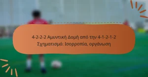 4-2-2-2 Αμυντική Δομή από την 4-1-2-1-2 Σχηματισμό: Ισορροπία, οργάνωση
