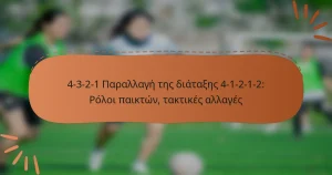 4-3-2-1 Παραλλαγή της διάταξης 4-1-2-1-2: Ρόλοι παικτών, τακτικές αλλαγές