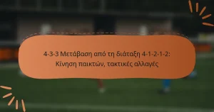 4-3-3 Μετάβαση από τη διάταξη 4-1-2-1-2: Κίνηση παικτών, τακτικές αλλαγές